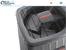 Tablet Screenshot of cruzairconditioning.com